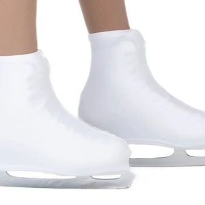 Kids Ice Skate White Boot Covers, Youth fits size 10-3,